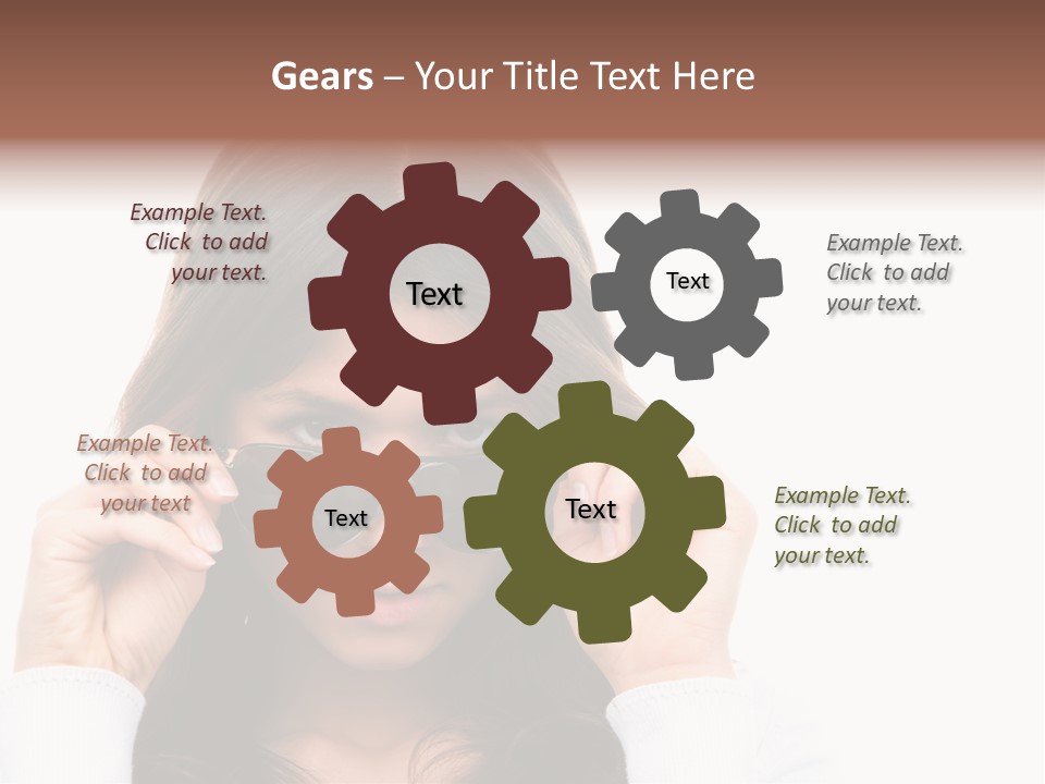 White Image Hand PowerPoint Template