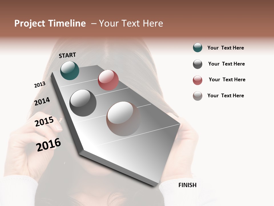 White Image Hand PowerPoint Template