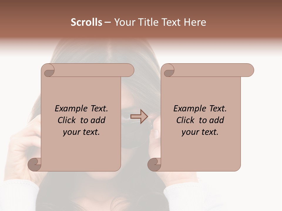 White Image Hand PowerPoint Template