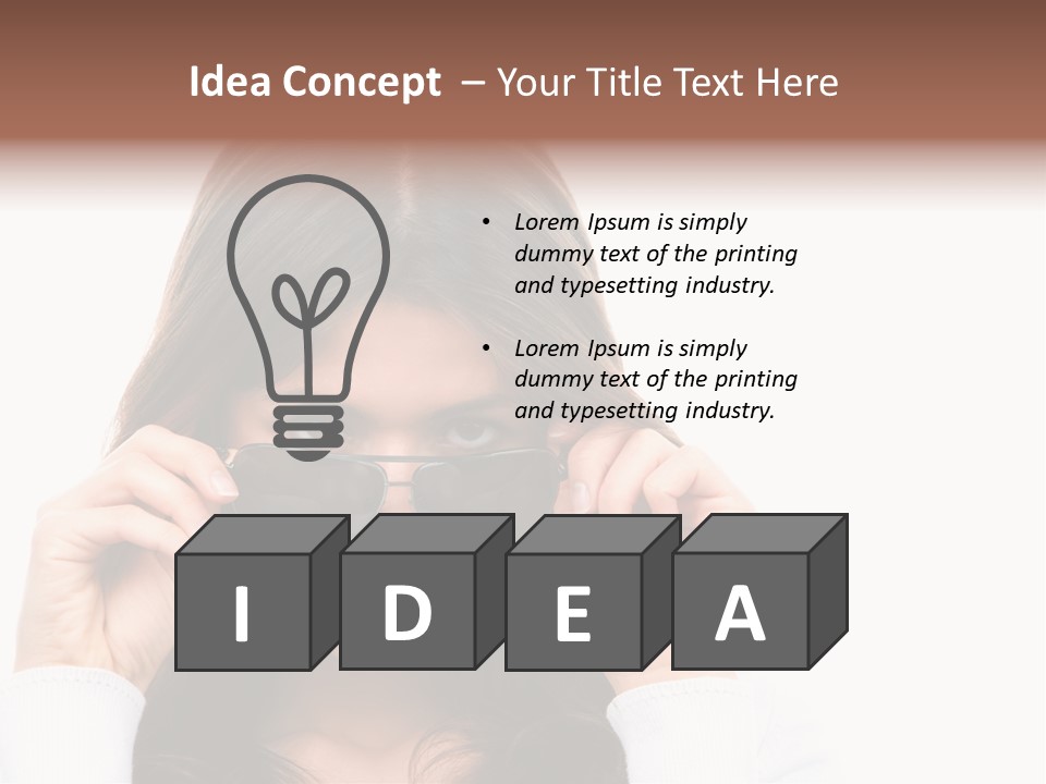 White Image Hand PowerPoint Template