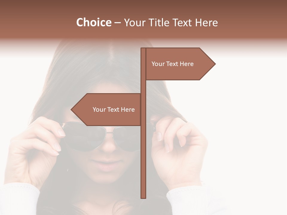 White Image Hand PowerPoint Template