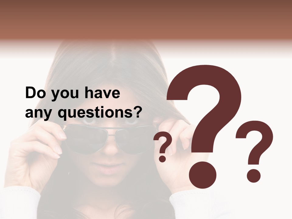 White Image Hand PowerPoint Template