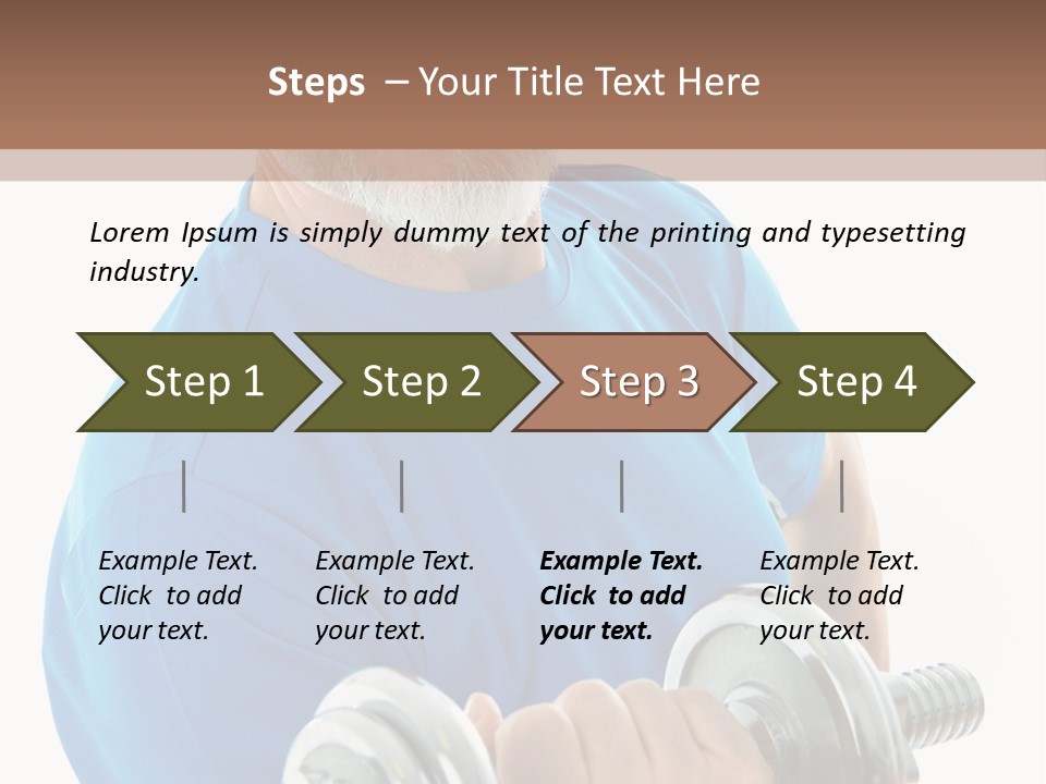 Stretch Vertical Man PowerPoint Template