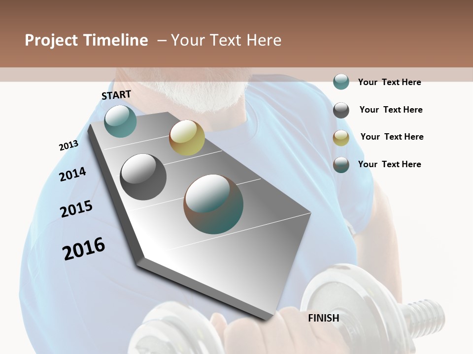 Stretch Vertical Man PowerPoint Template