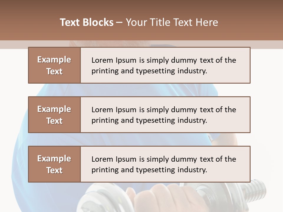 Stretch Vertical Man PowerPoint Template