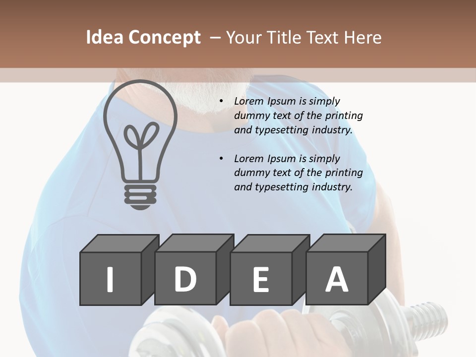 Stretch Vertical Man PowerPoint Template