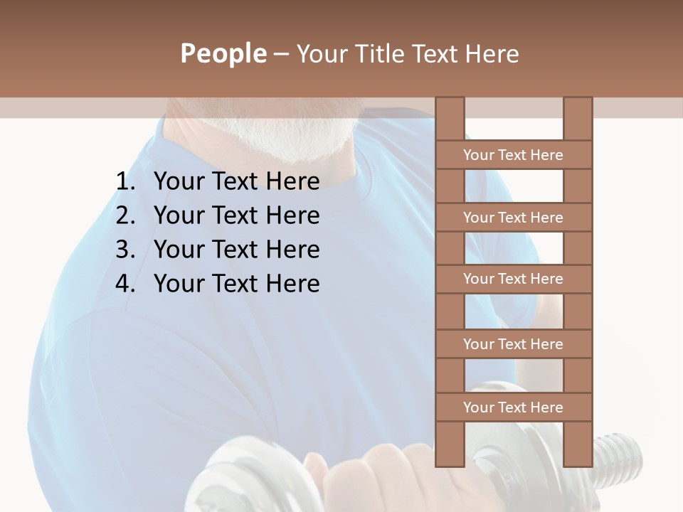 Stretch Vertical Man PowerPoint Template