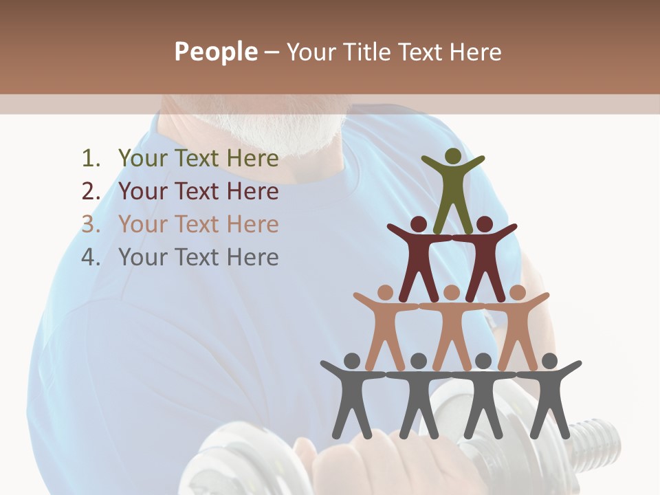 Stretch Vertical Man PowerPoint Template