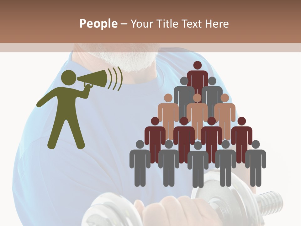 Stretch Vertical Man PowerPoint Template