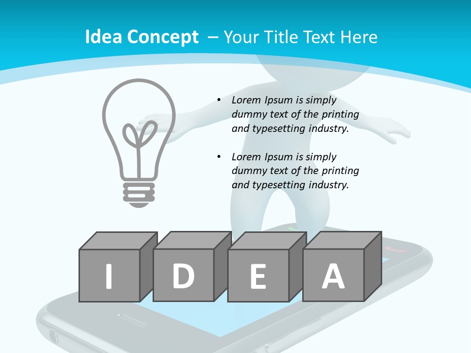 Graphics Mobile Screen PowerPoint Template