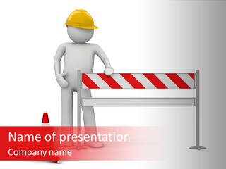 Constructor Symbol Road PowerPoint Template