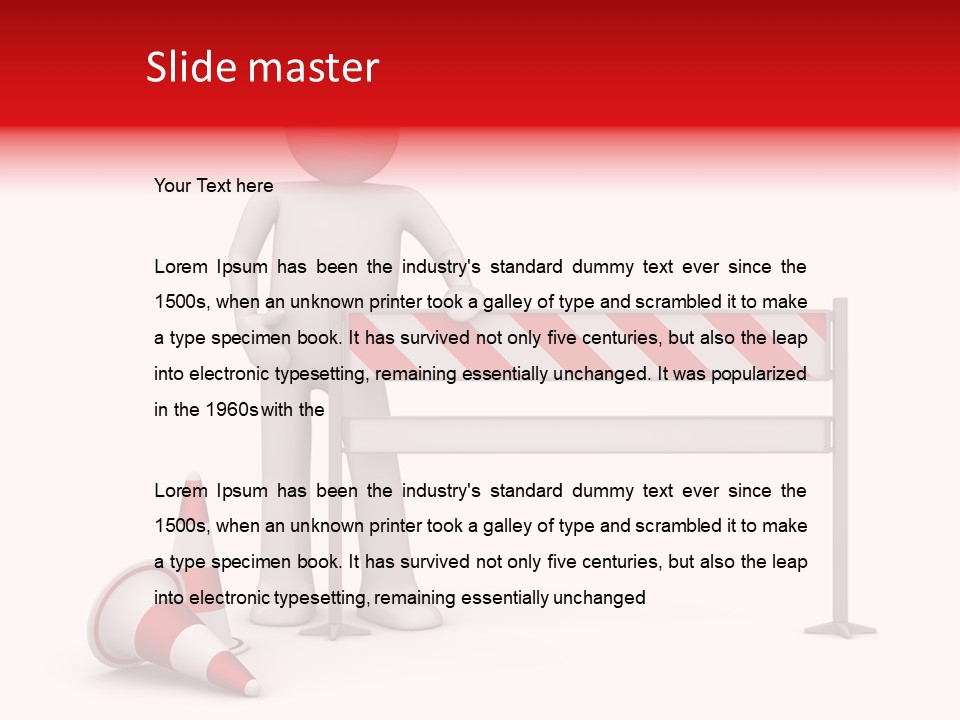 Constructor Symbol Road PowerPoint Template