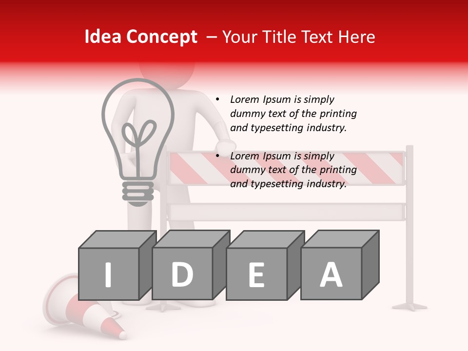 Constructor Symbol Road PowerPoint Template