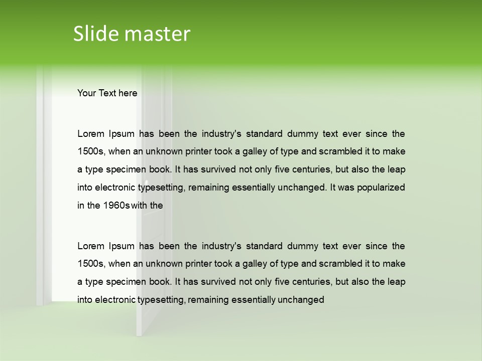 Wall Room Freedom PowerPoint Template