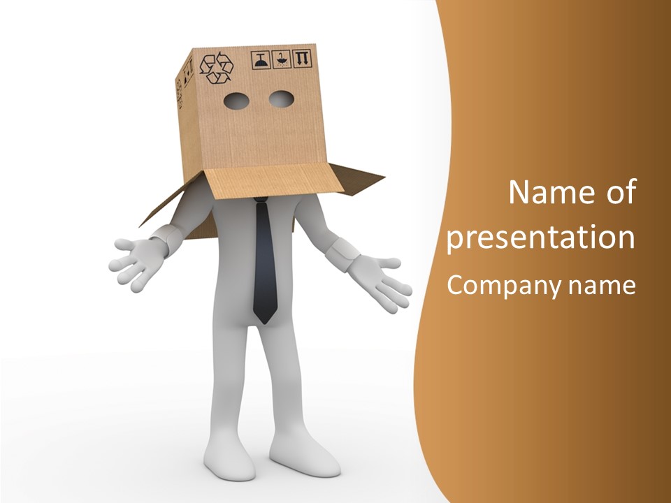 Apprehension Standing Posing PowerPoint Template