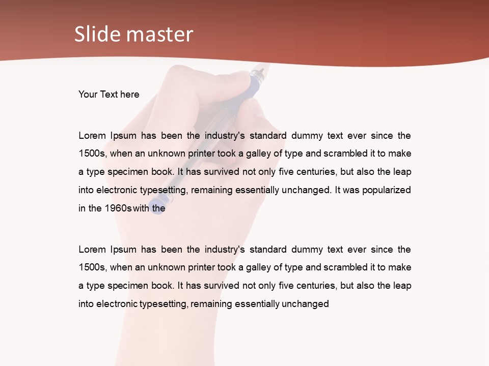 Empty Pencil Occupation PowerPoint Template