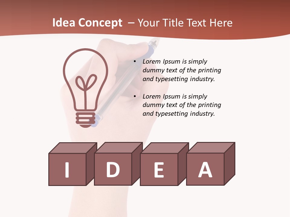 Empty Pencil Occupation PowerPoint Template