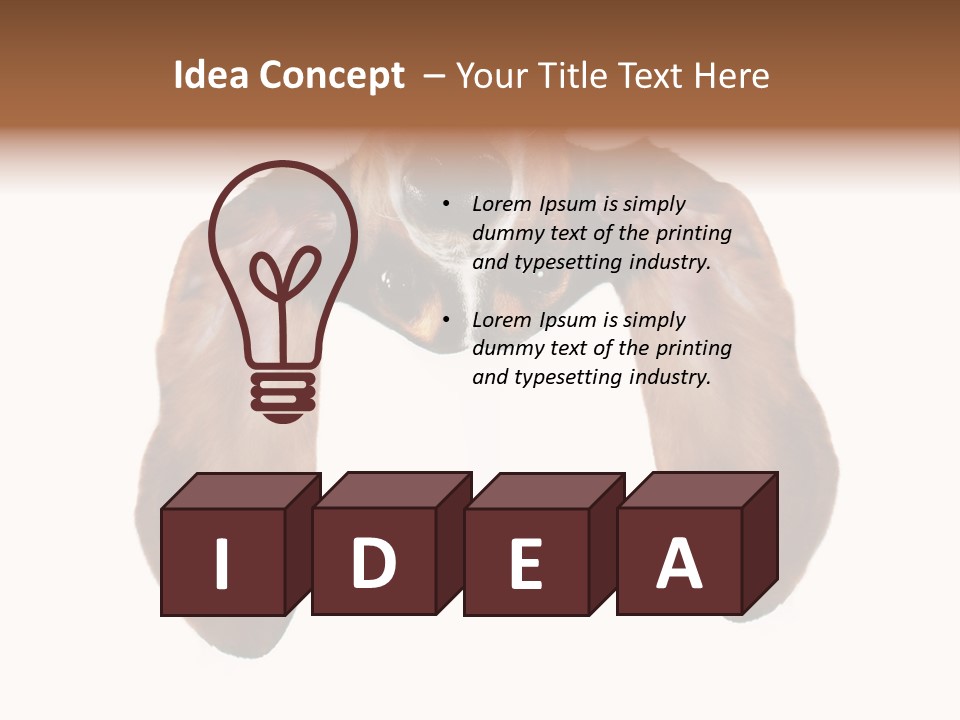 Mutt Pedigree Upside PowerPoint Template