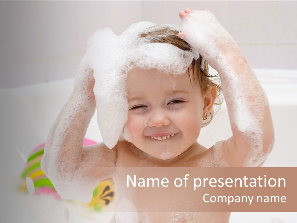 Girl Portrait One PowerPoint Template