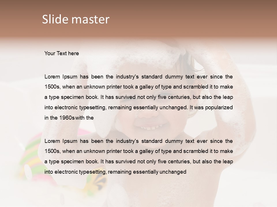 Girl Portrait One PowerPoint Template