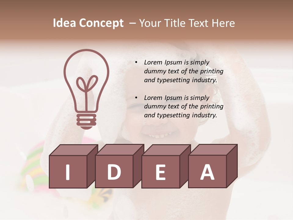 Girl Portrait One PowerPoint Template