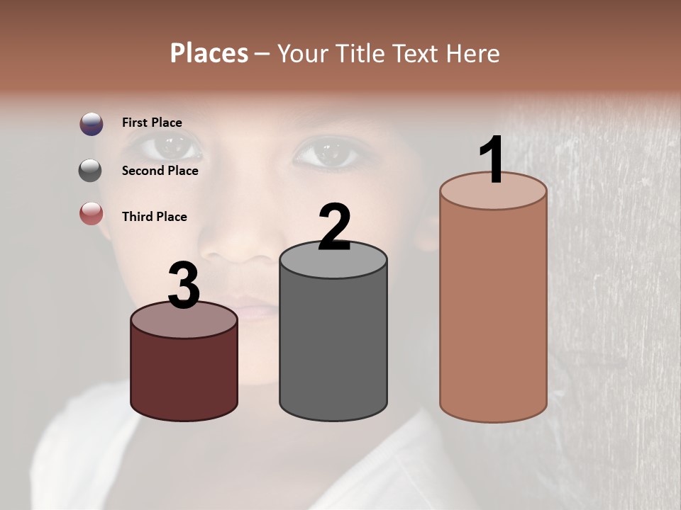 Girl Horizontal Ethnicity PowerPoint Template