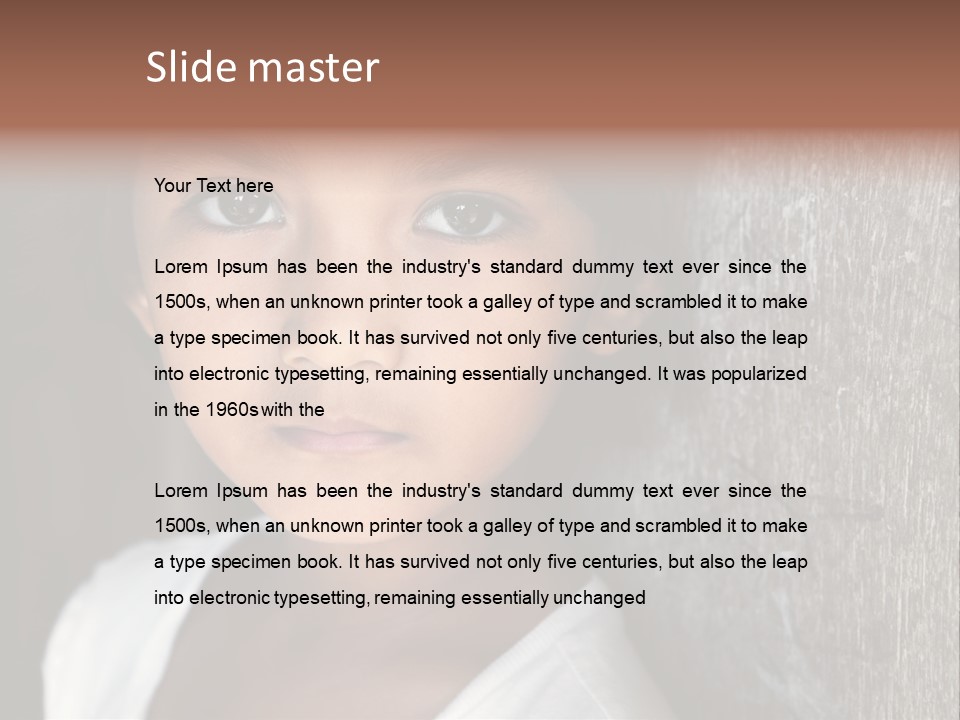 Girl Horizontal Ethnicity PowerPoint Template