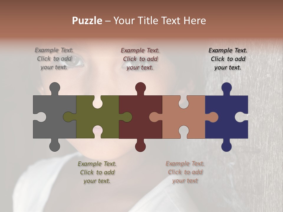 Girl Horizontal Ethnicity PowerPoint Template