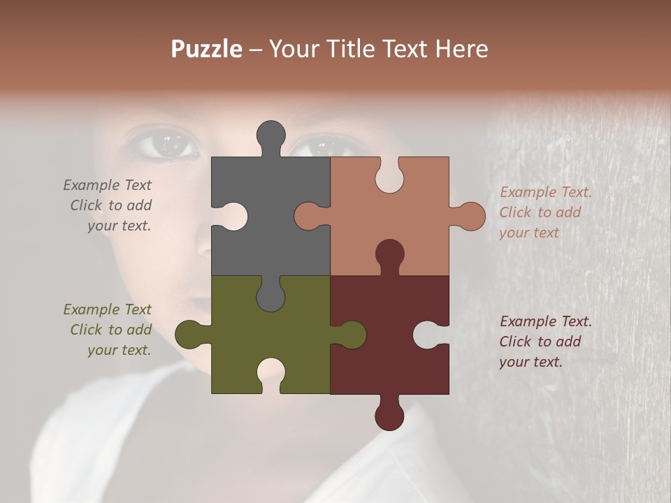 Girl Horizontal Ethnicity PowerPoint Template