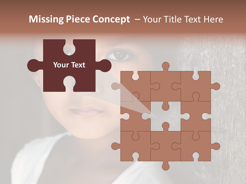 Girl Horizontal Ethnicity PowerPoint Template