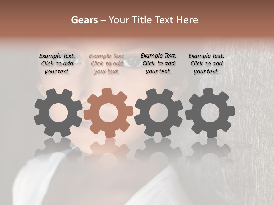 Girl Horizontal Ethnicity PowerPoint Template