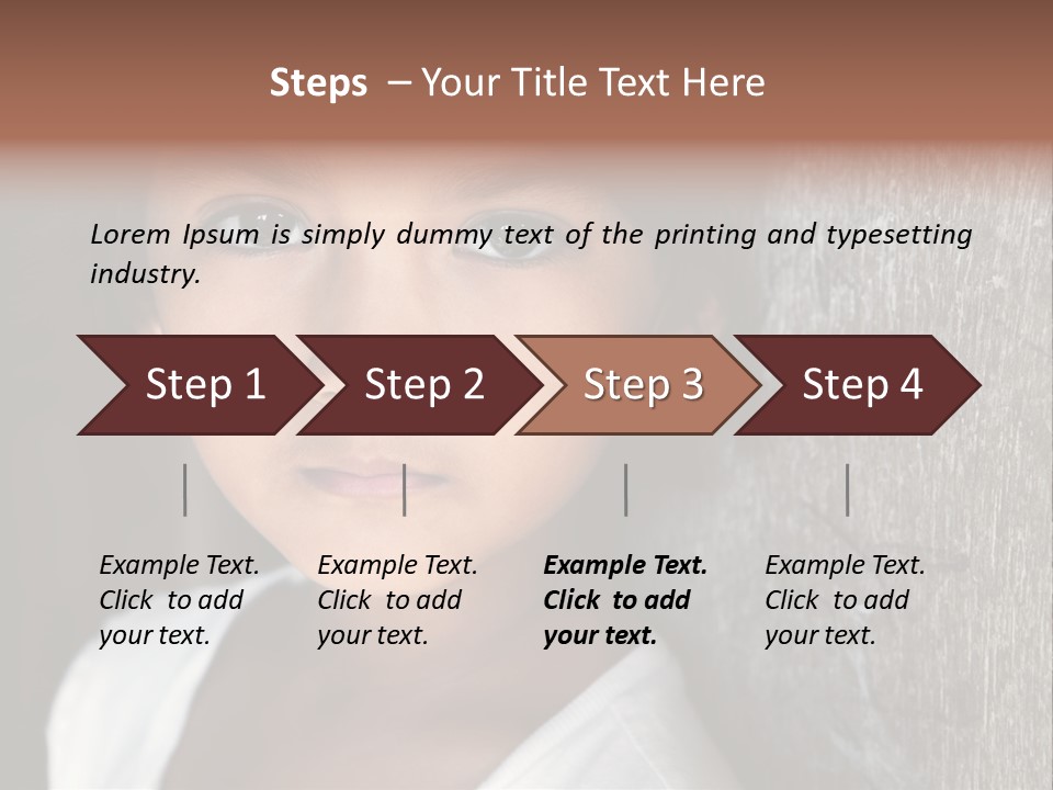 Girl Horizontal Ethnicity PowerPoint Template