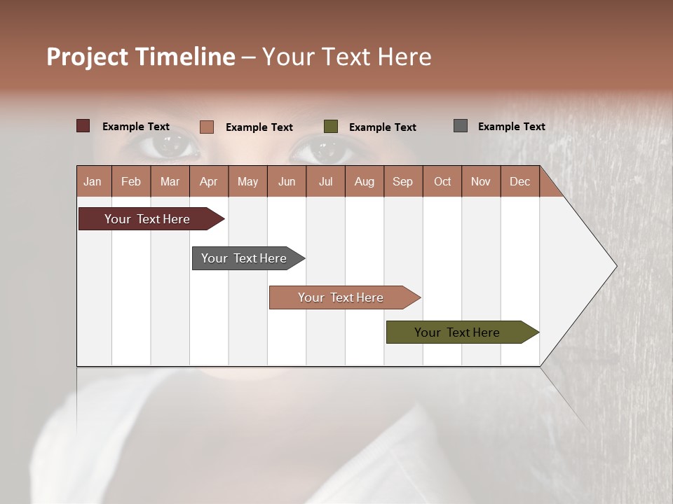 Girl Horizontal Ethnicity PowerPoint Template