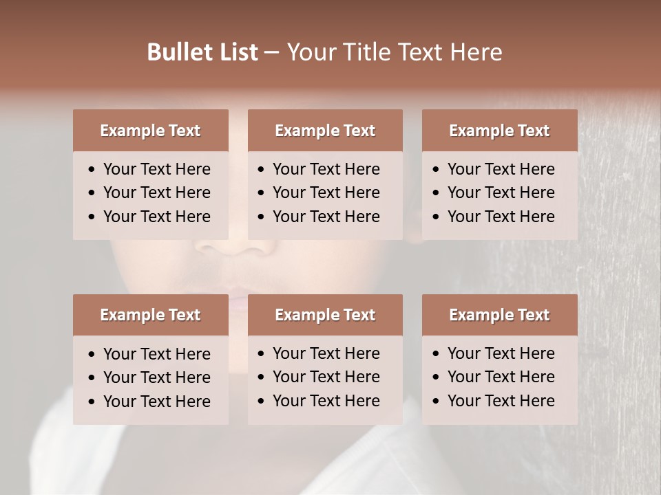 Girl Horizontal Ethnicity PowerPoint Template