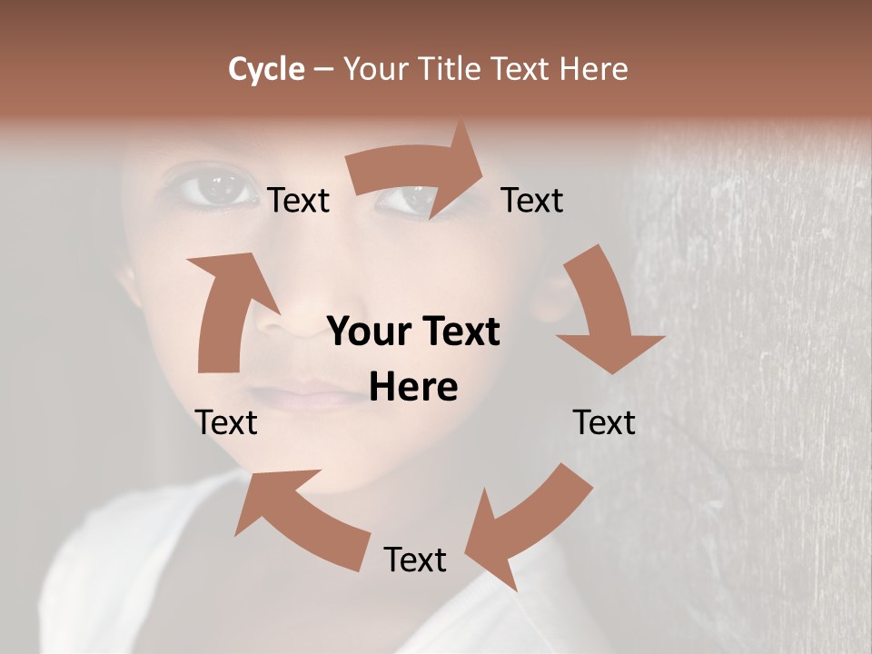 Girl Horizontal Ethnicity PowerPoint Template