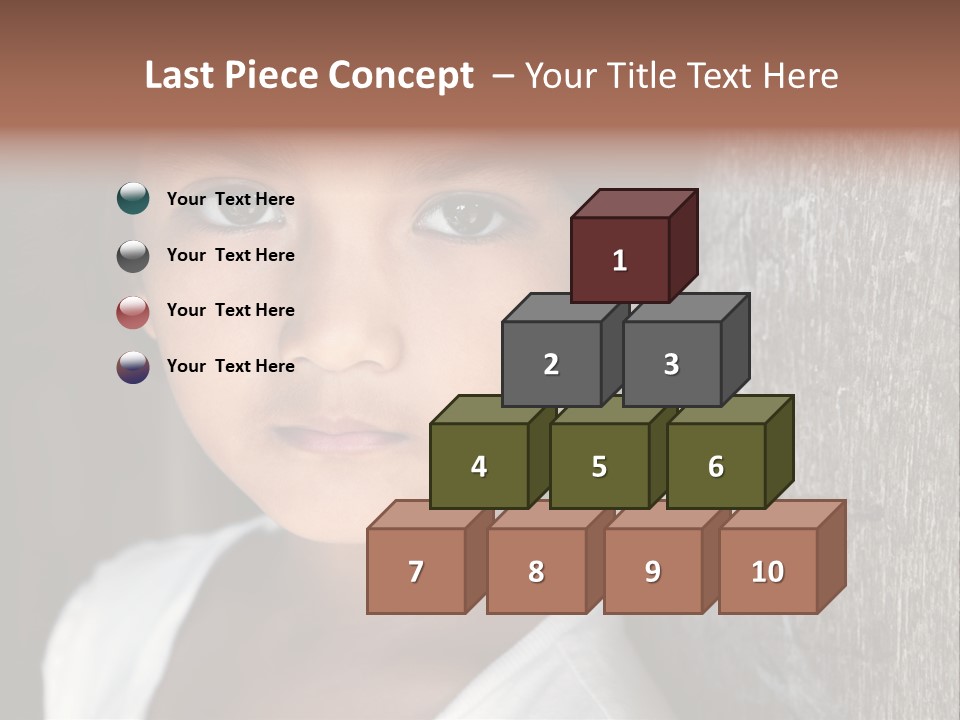 Girl Horizontal Ethnicity PowerPoint Template