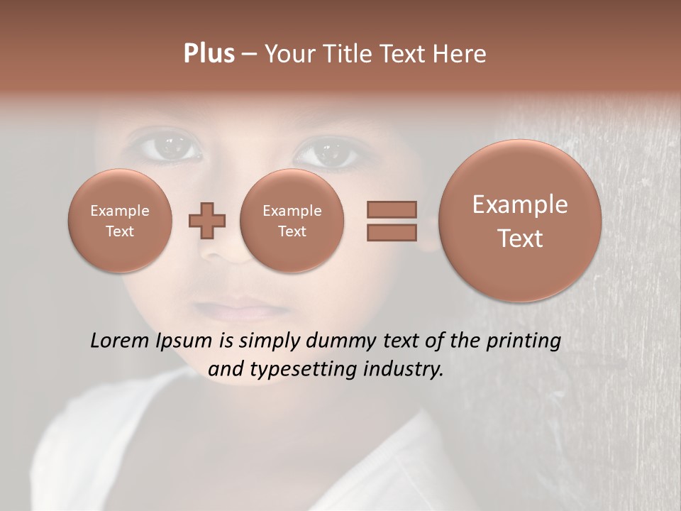 Girl Horizontal Ethnicity PowerPoint Template