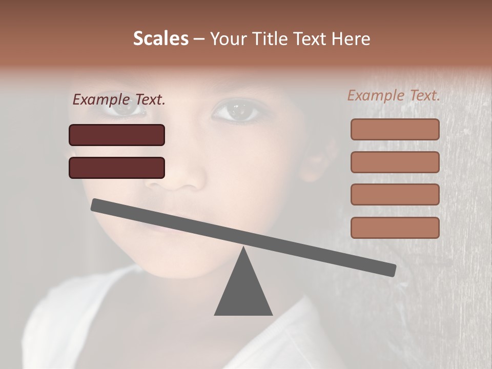 Girl Horizontal Ethnicity PowerPoint Template