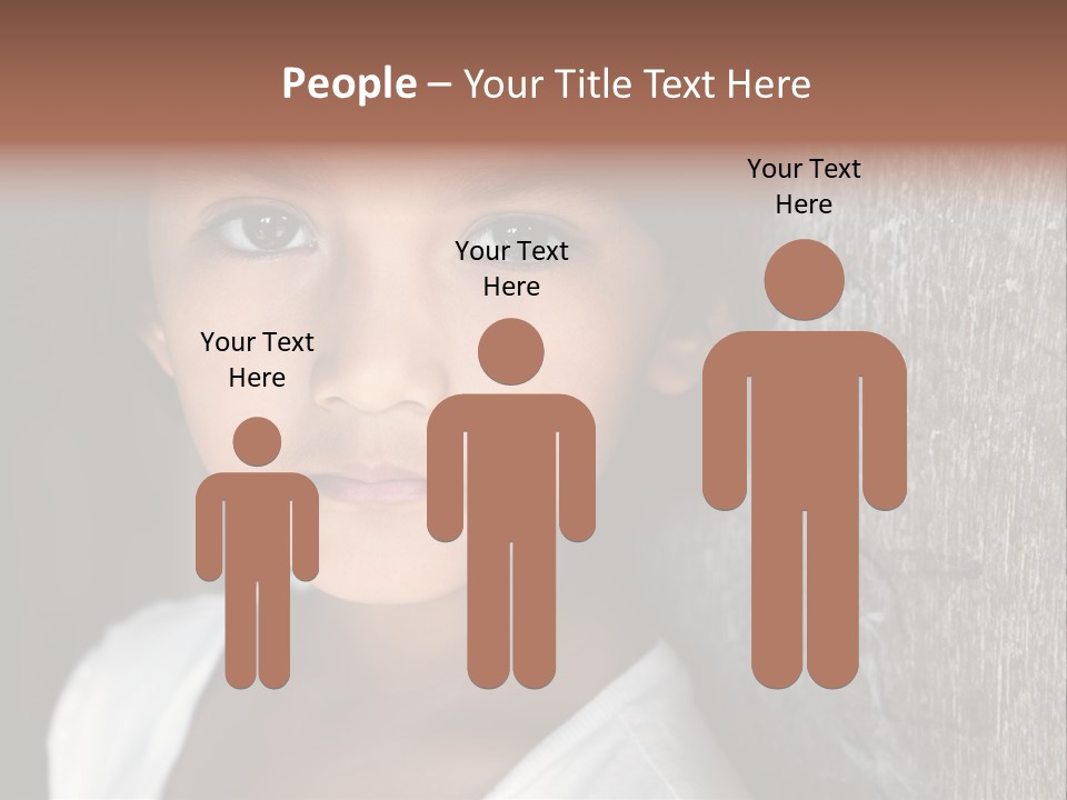 Girl Horizontal Ethnicity PowerPoint Template