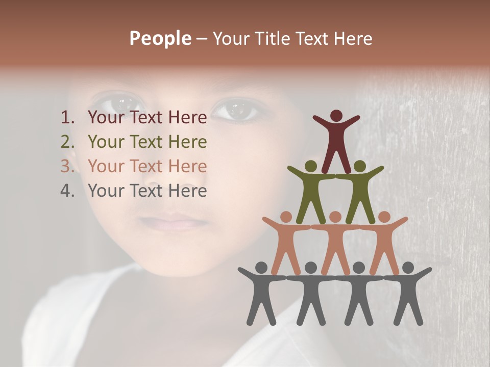 Girl Horizontal Ethnicity PowerPoint Template