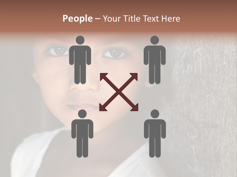 Girl Horizontal Ethnicity PowerPoint Template