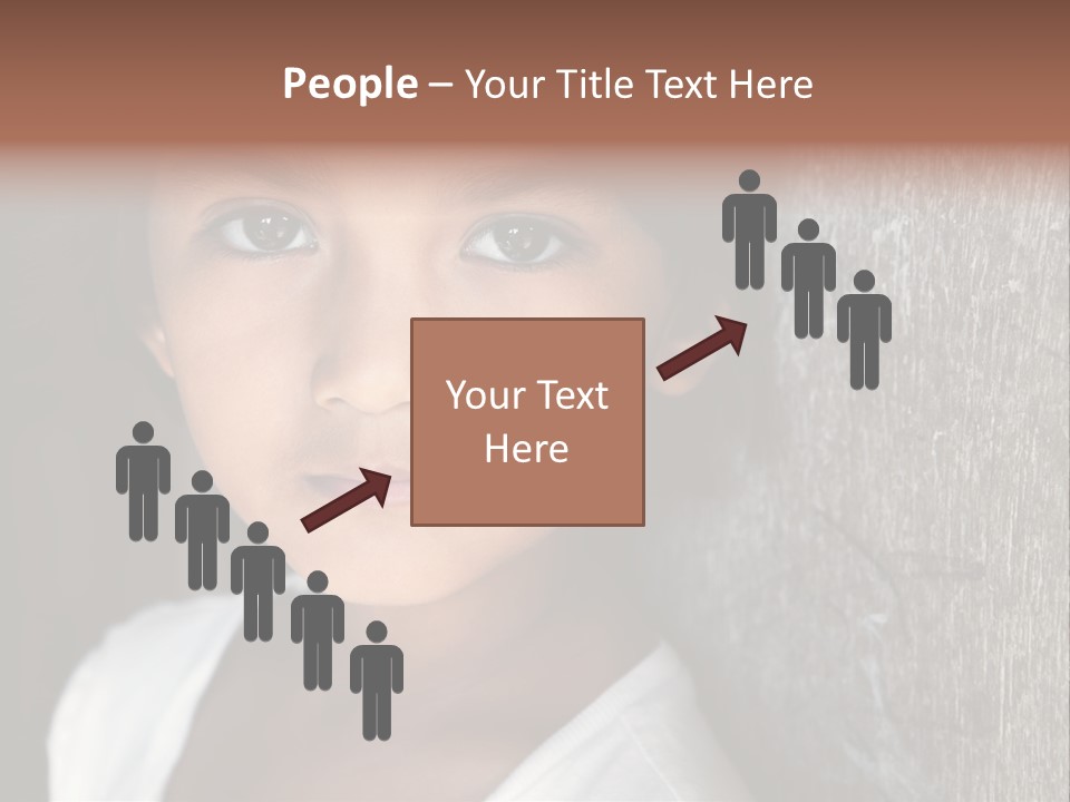 Girl Horizontal Ethnicity PowerPoint Template