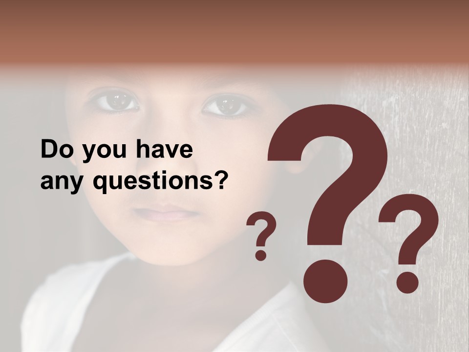 Girl Horizontal Ethnicity PowerPoint Template