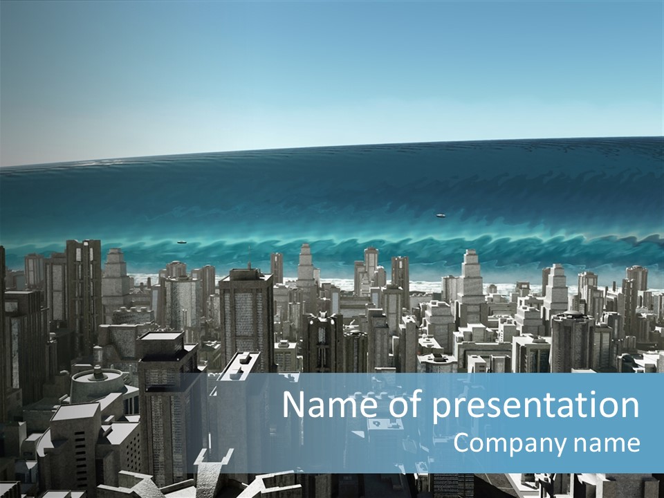 Wave Big Flood PowerPoint Template