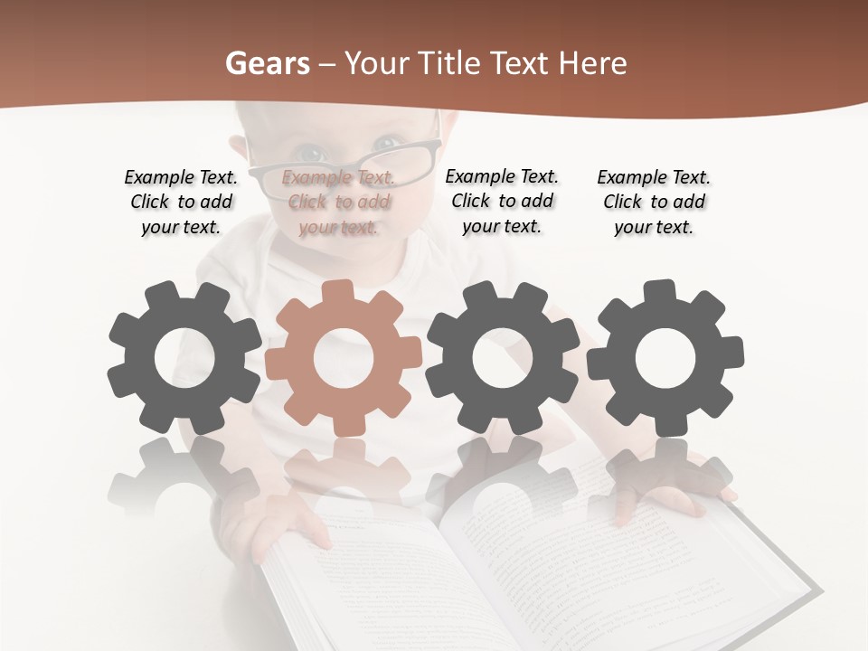 Reading Spectacles Baby PowerPoint Template