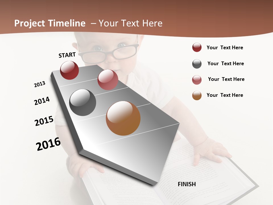 Reading Spectacles Baby PowerPoint Template