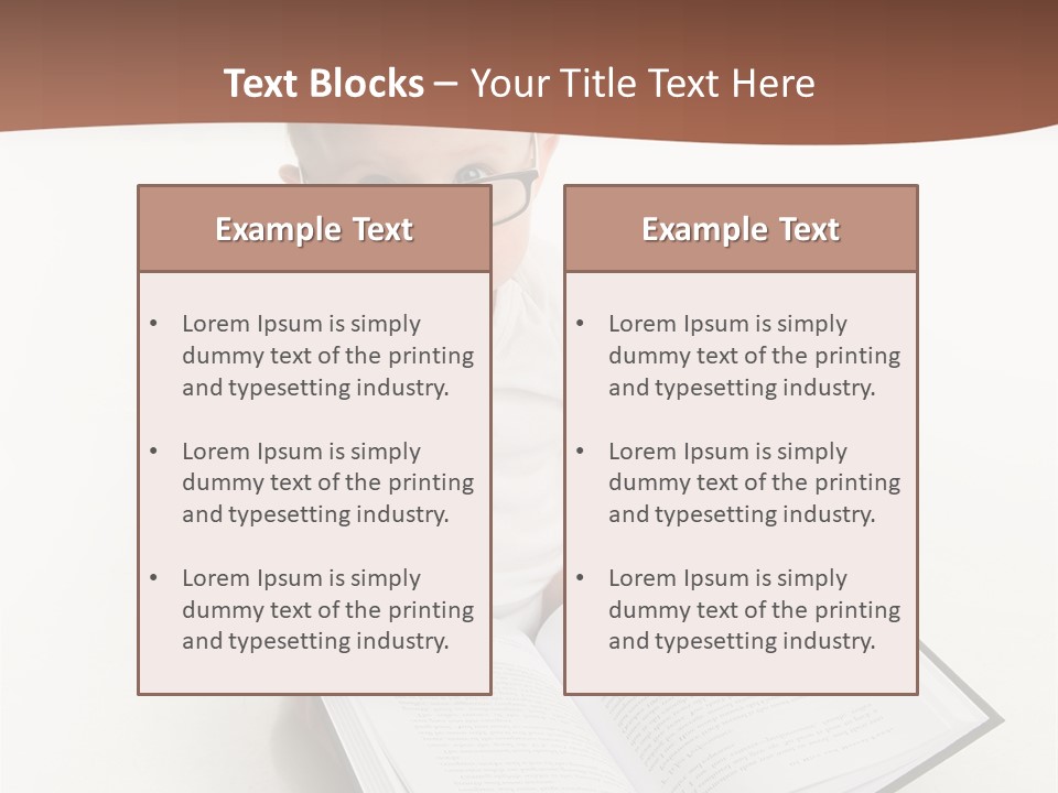 Reading Spectacles Baby PowerPoint Template