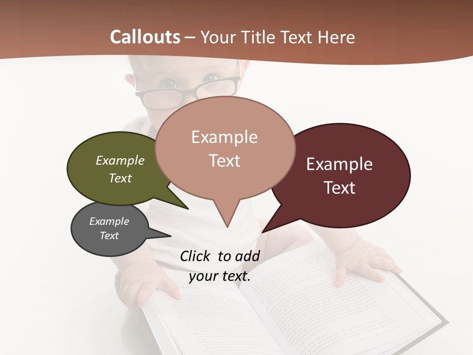 Reading Spectacles Baby PowerPoint Template