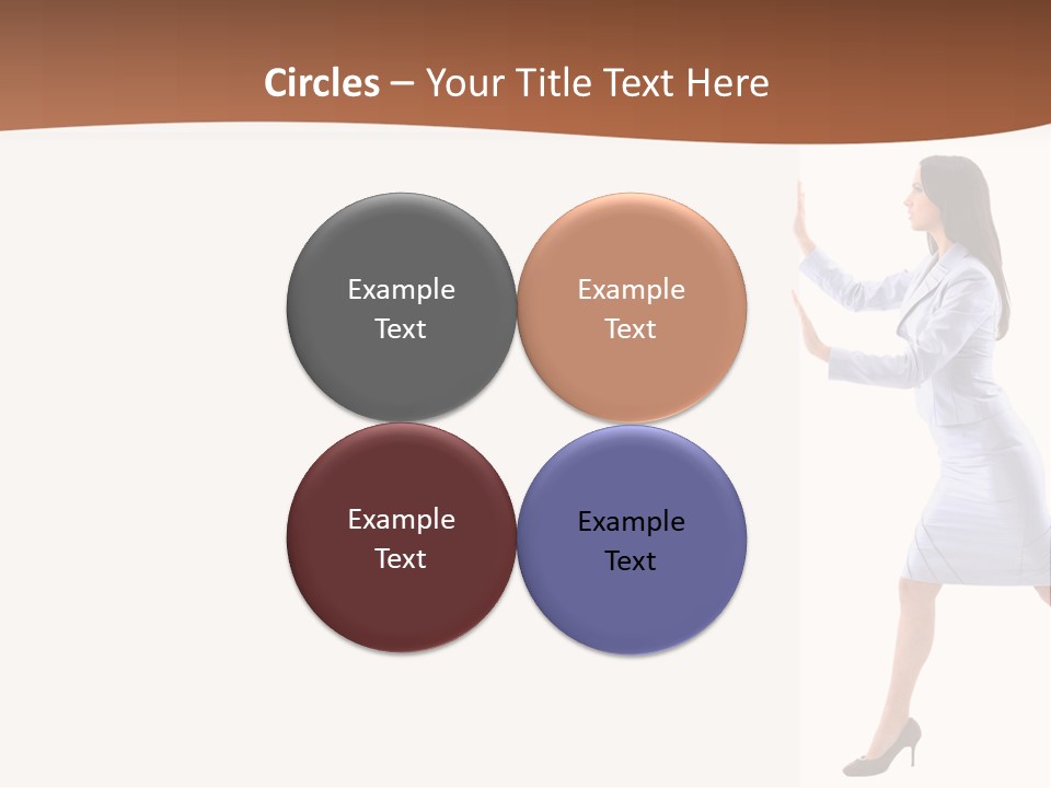 Happiness Business Female PowerPoint Template