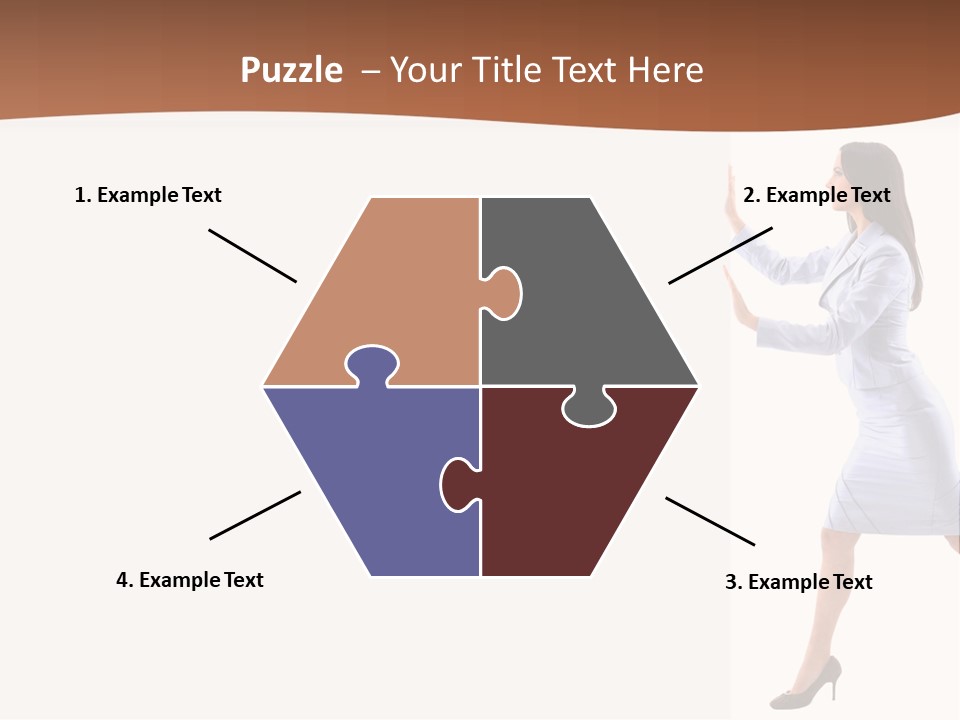 Happiness Business Female PowerPoint Template